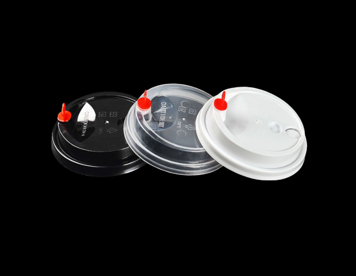 Flat Lid (White/Black/Clear Cup With Red Heart) - 平盖(白/黑/透明 配红心杯塞)